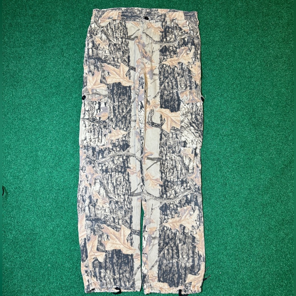 Vintage 90s Camo Baggy Hip Hop USA Made Medium 34x34 Adjustable Jogger Pants